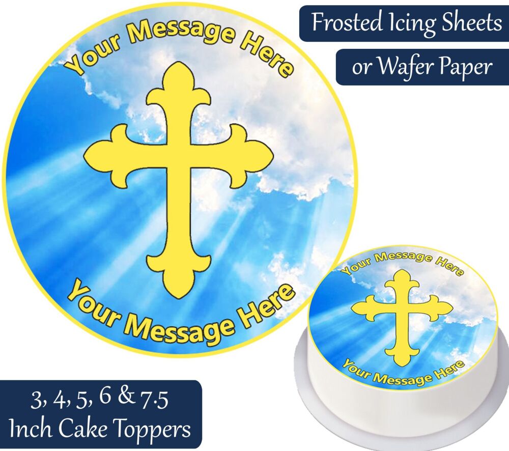 Communion Gold Personalised Cake Topper