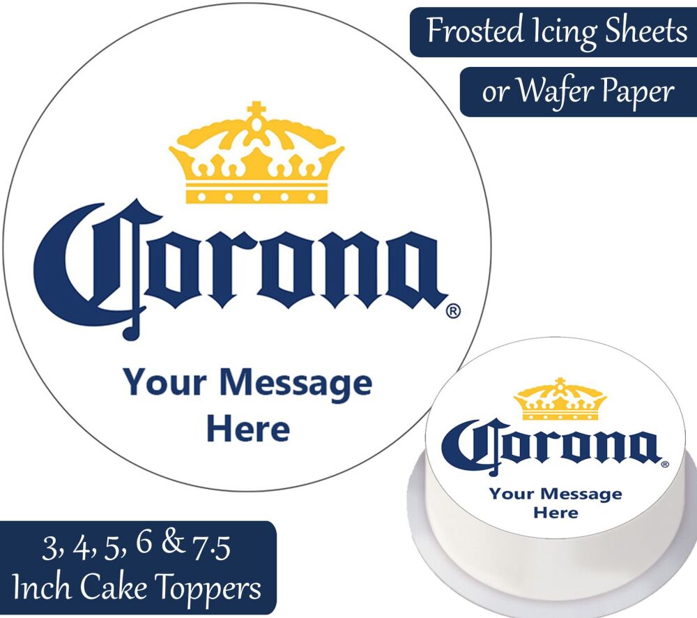 Corona Logo Personalised Cake Topper