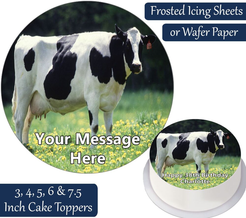 Cow Personalised Cake Topper