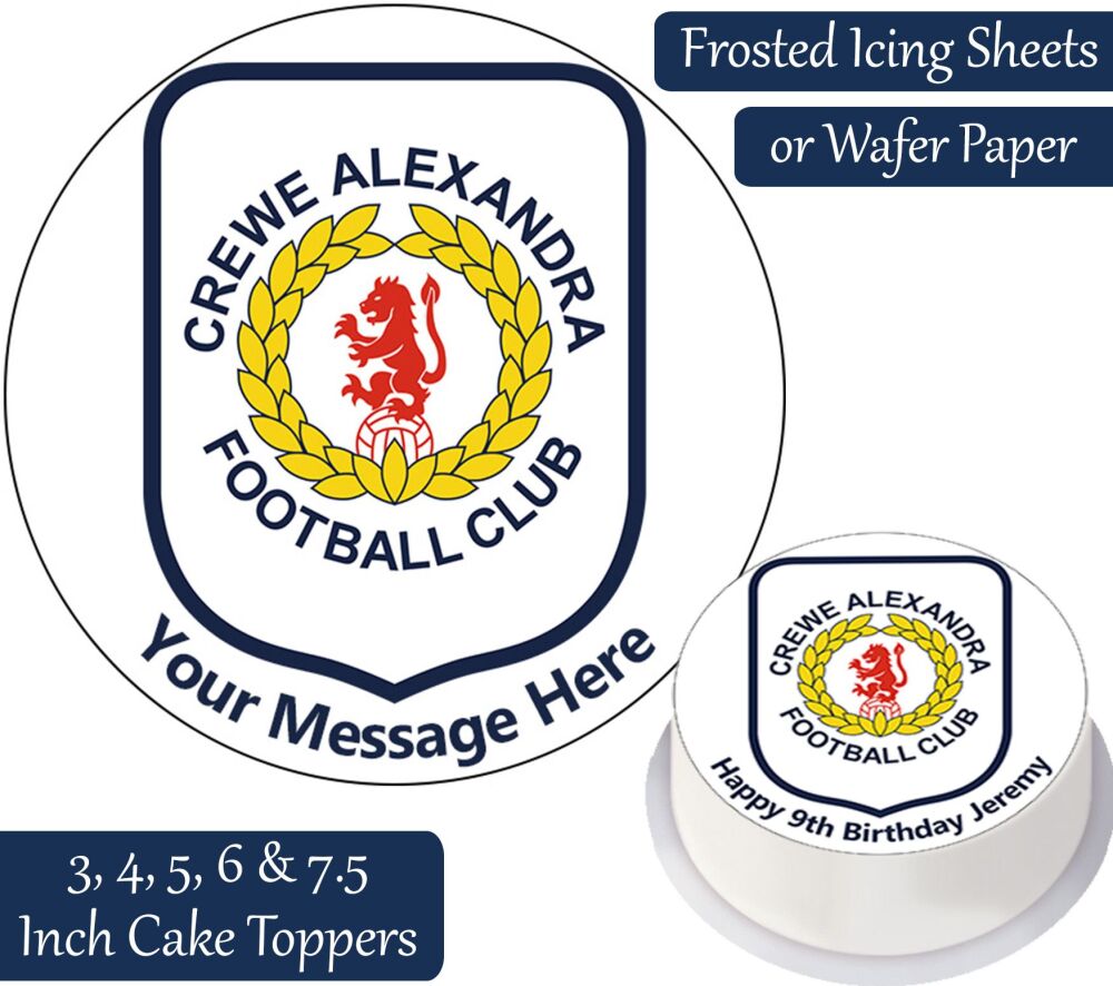 Crewe Alexandria Football Personalised Cake Topper