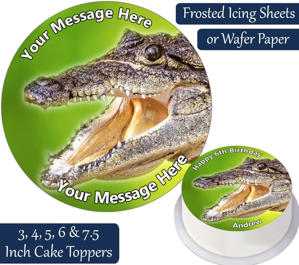 Crocodile Personalised Cake Topper