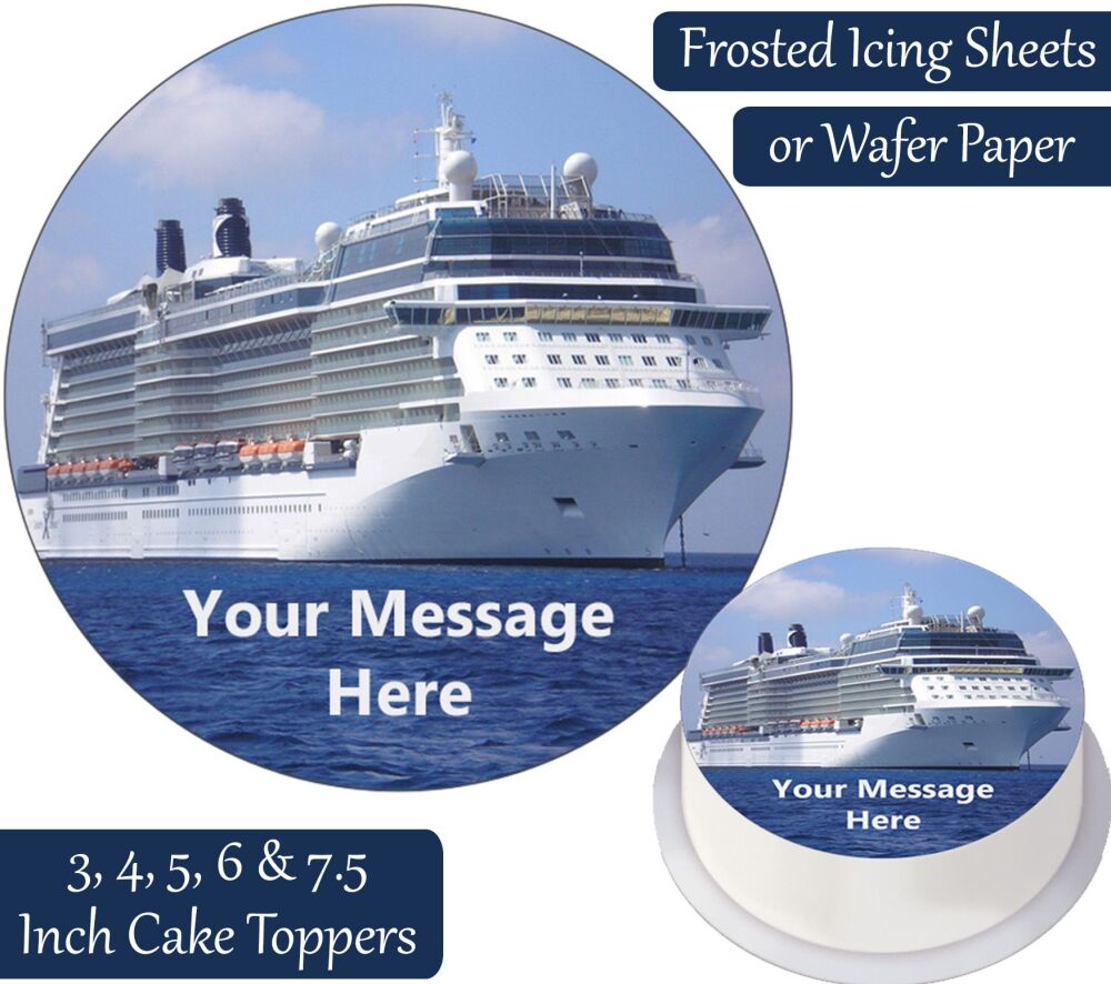 Cruise Ship Personalised Cake Topper