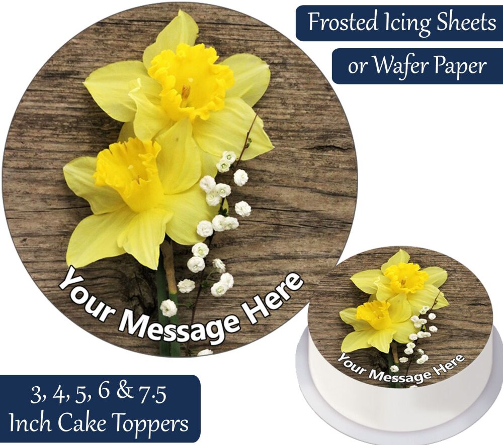 Daffodil Personalised Cake Topper