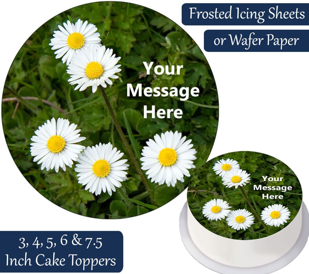 Daisy Flower Personalised Cake Topper