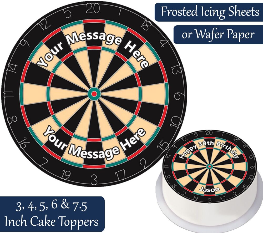 Dartboard Personalised Cake Topper