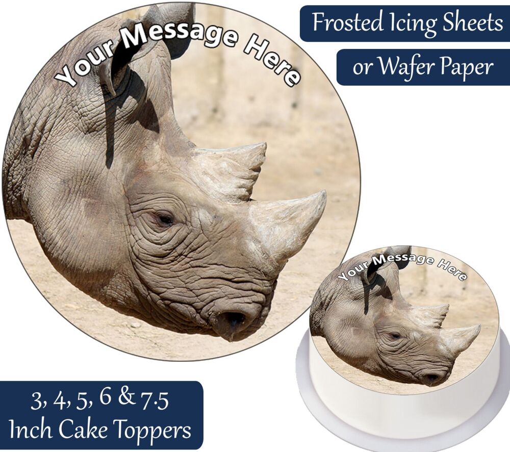Desert Rhino Personalised Cake Topper