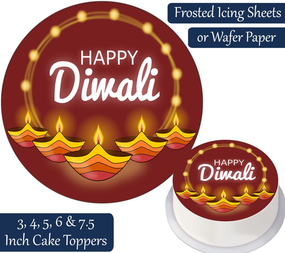 Diwali Lights Personalised Cake Topper