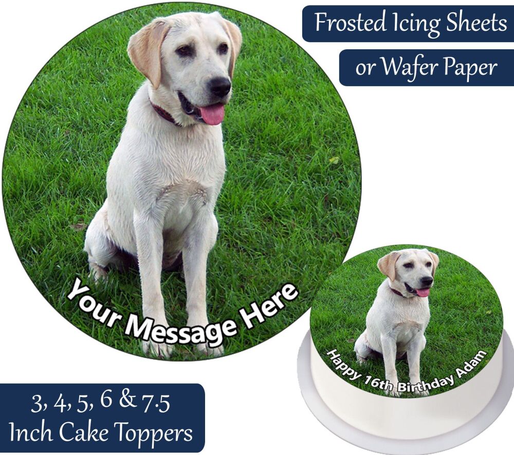 Dog Labrador Personalised Cake Topper