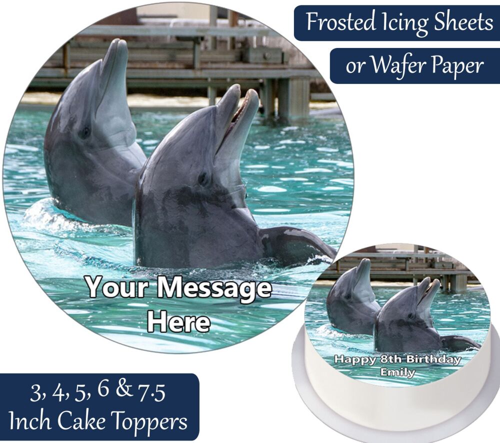 Dolphin Personalised Cake Topper