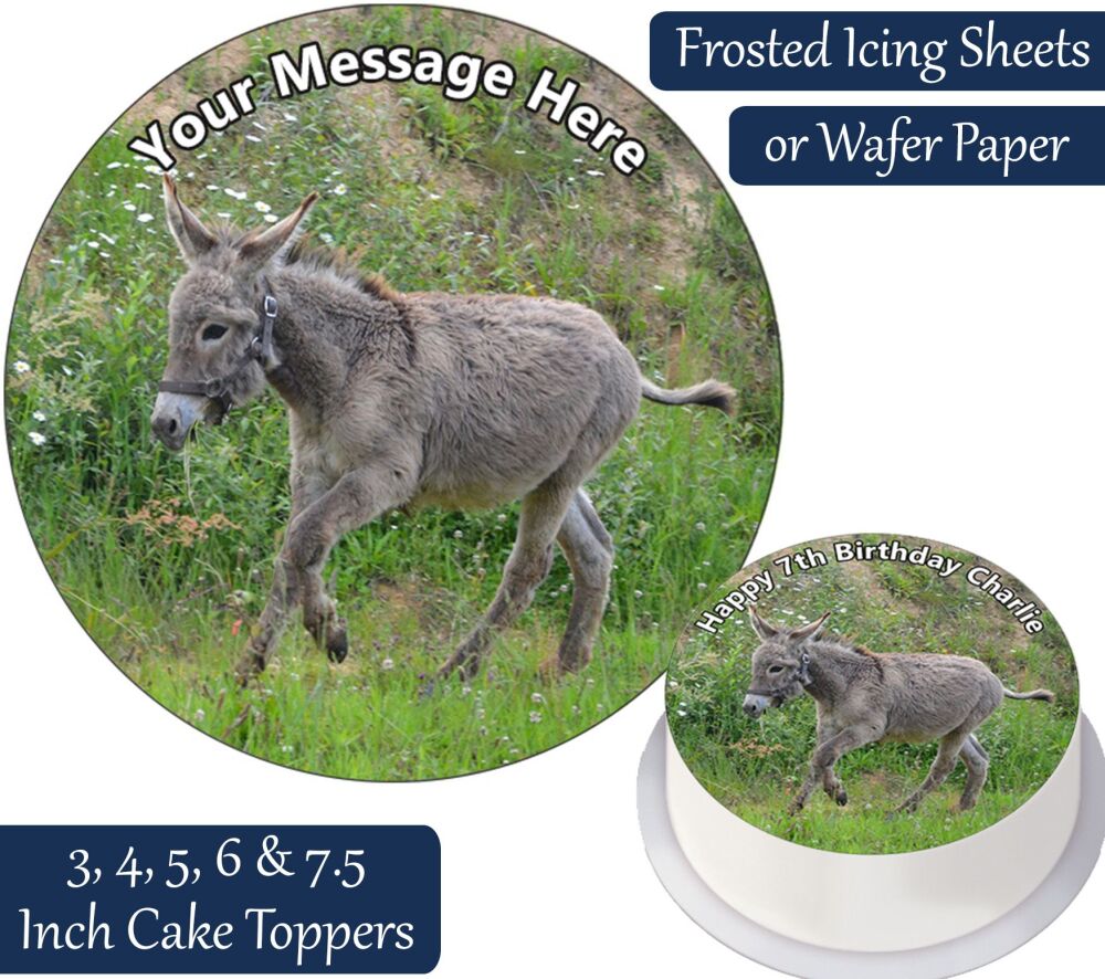 Donkey Trot Personalised Cake Topper