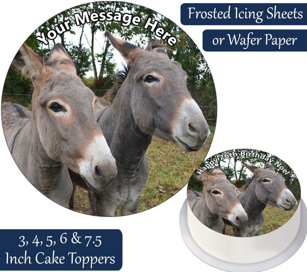Donkeys Personalised Cake Topper