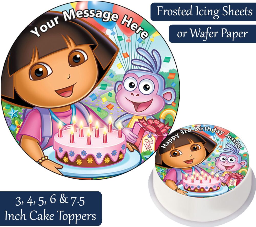 Dora The Explorer Personalised Cake Topper