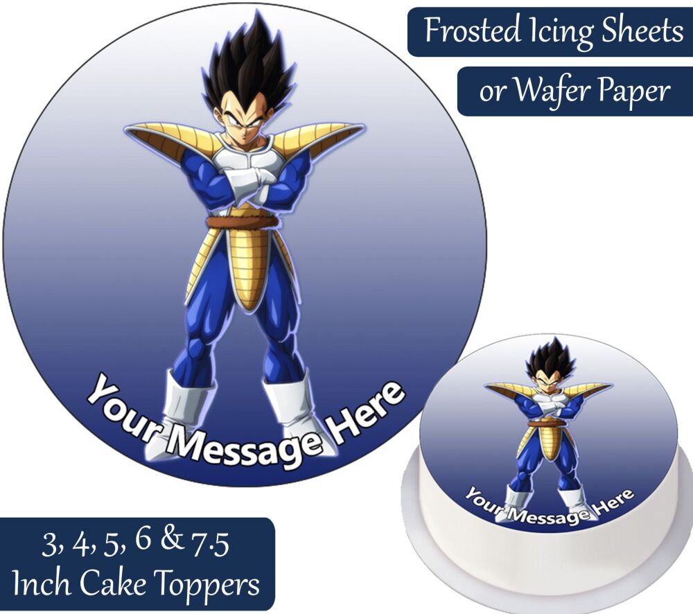 Dragon Ball Z Vegeta Personalised Cake Topper