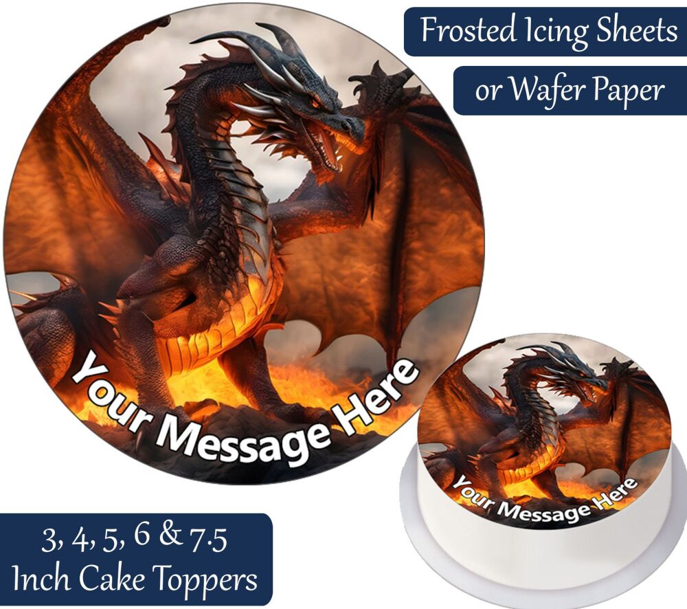 Dragon Fantasy Personalised Cake Topper