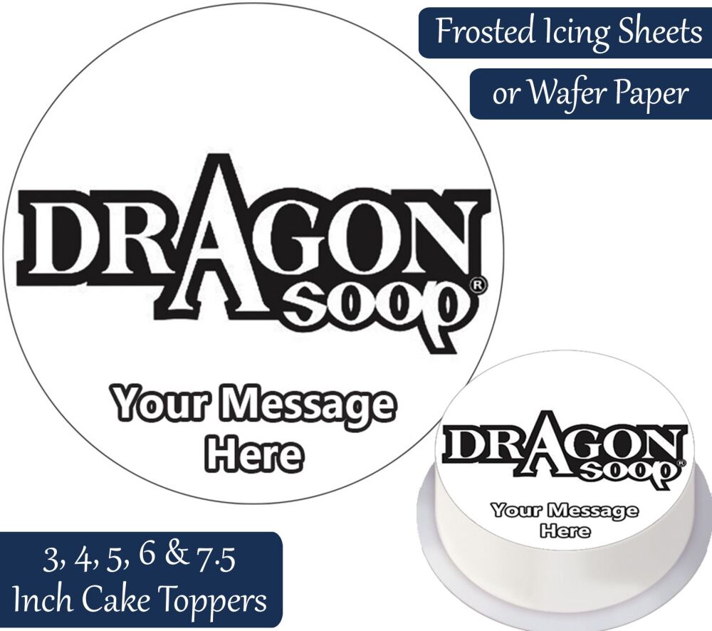 Dragon Soop Logo Personalised Cake Topper