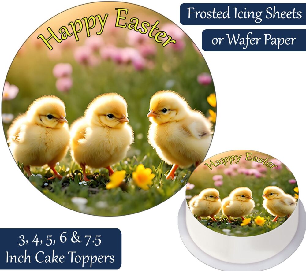 Easter Chicks Personalised Cake Topper