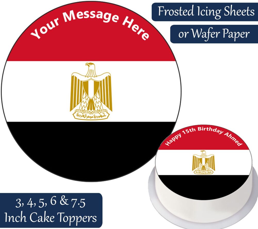 Egypt Flag Personalised Cake Topper