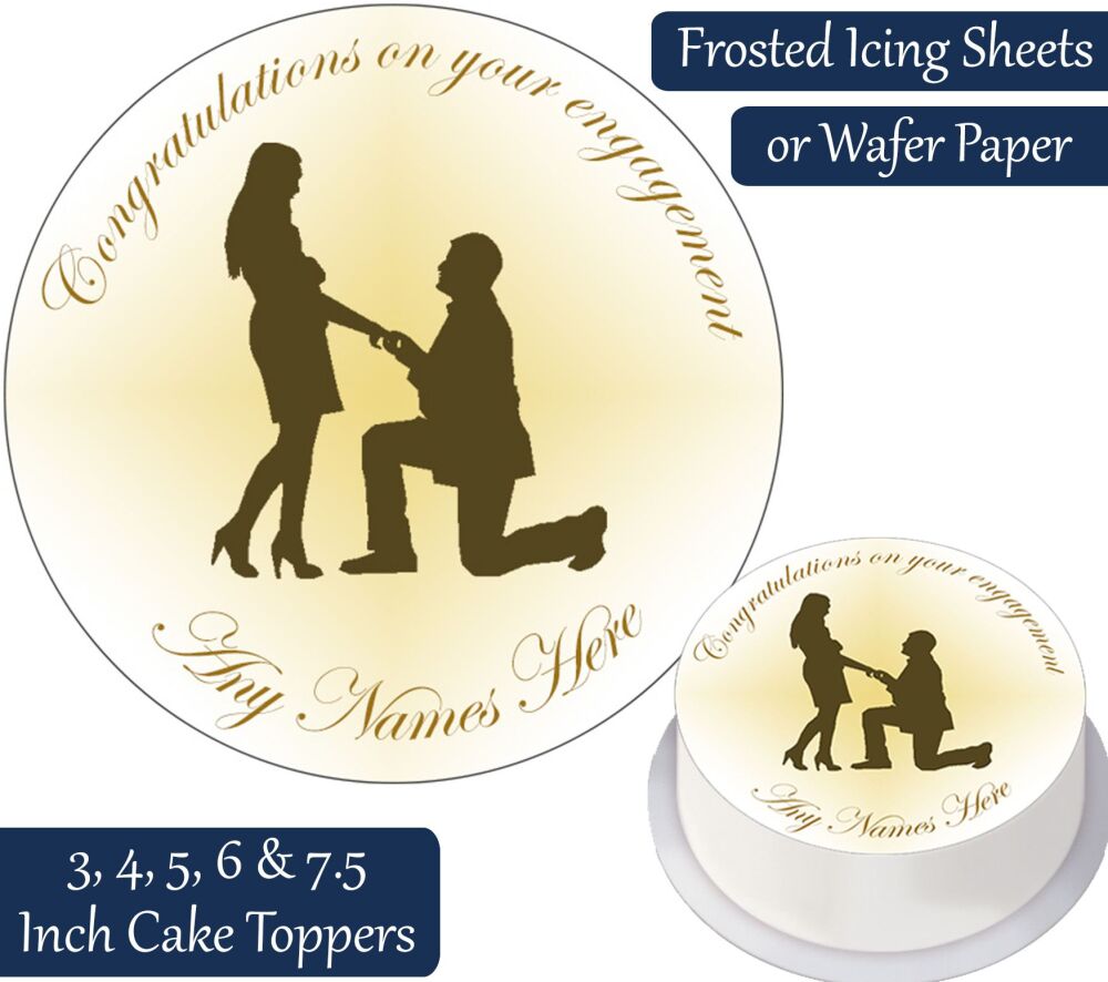 Engagement Personalised Cake Topper