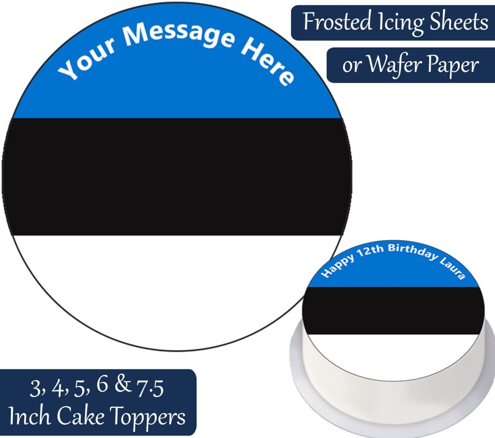 Estonia Flag Personalised Cake Topper