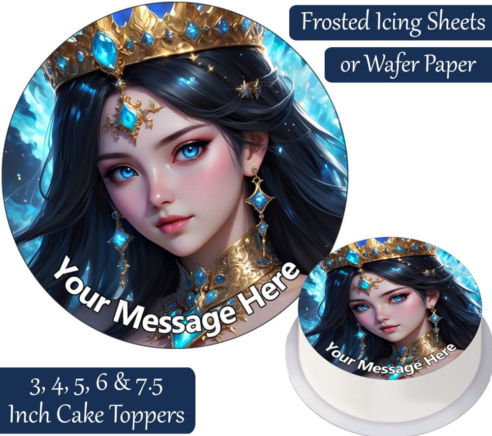 Fantasy Queen Personalised Cake Topper