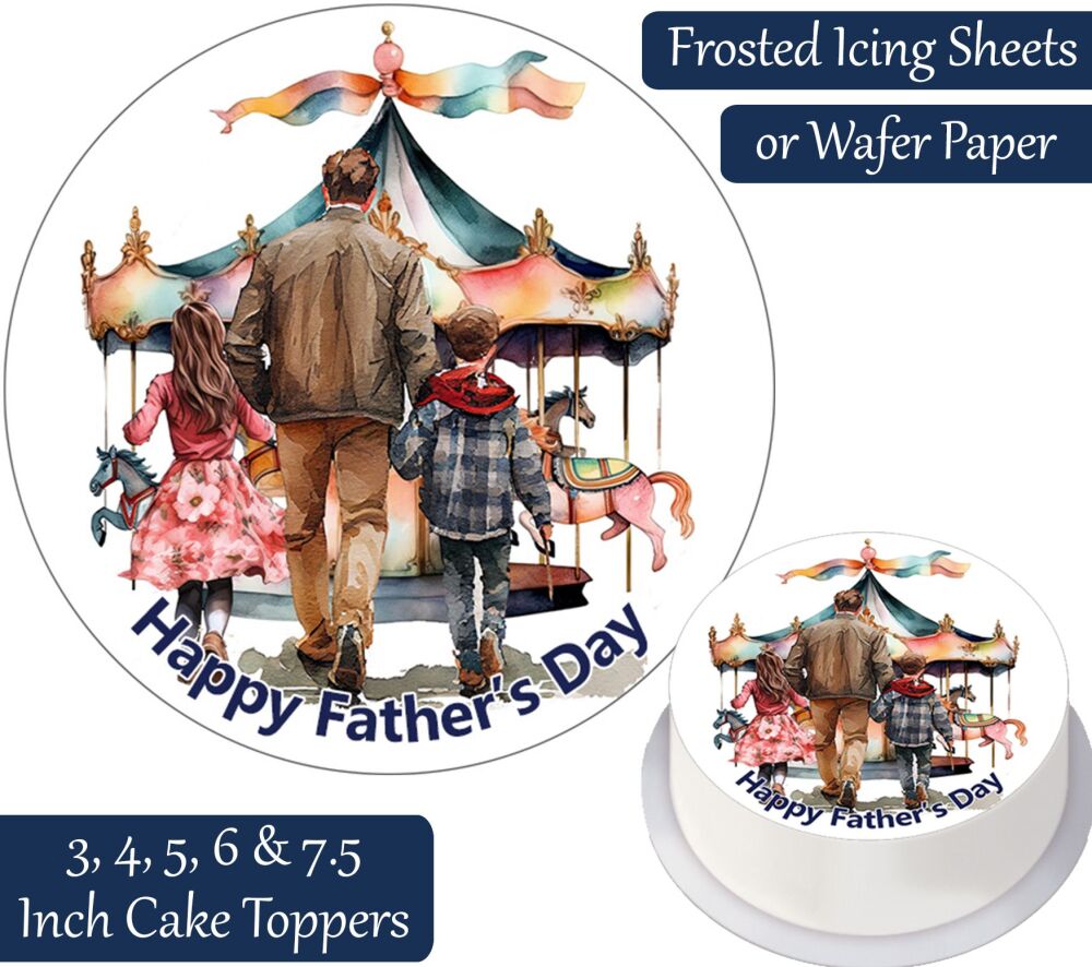 Father's Day Carnival Personalised Cake Topper