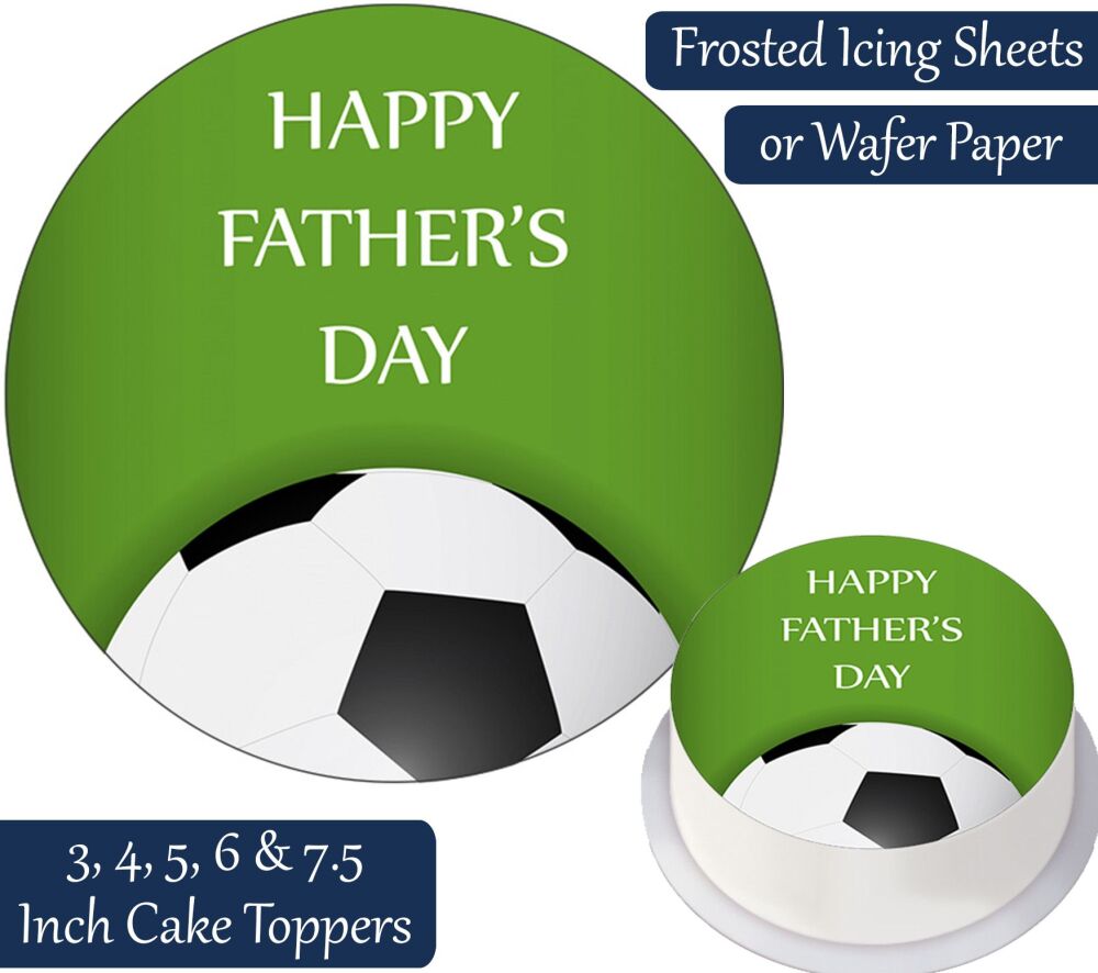 Father's Day Football Personalised Cake Topper