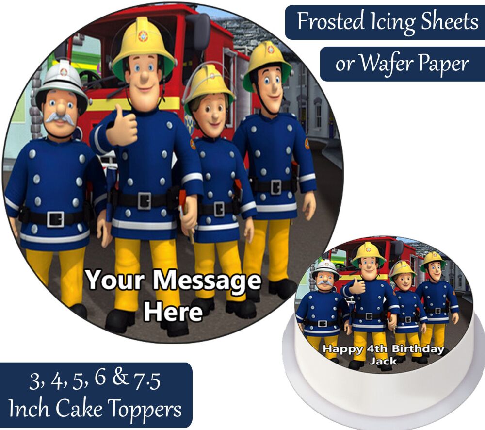 Fireman Sam Personalised Cake Topper