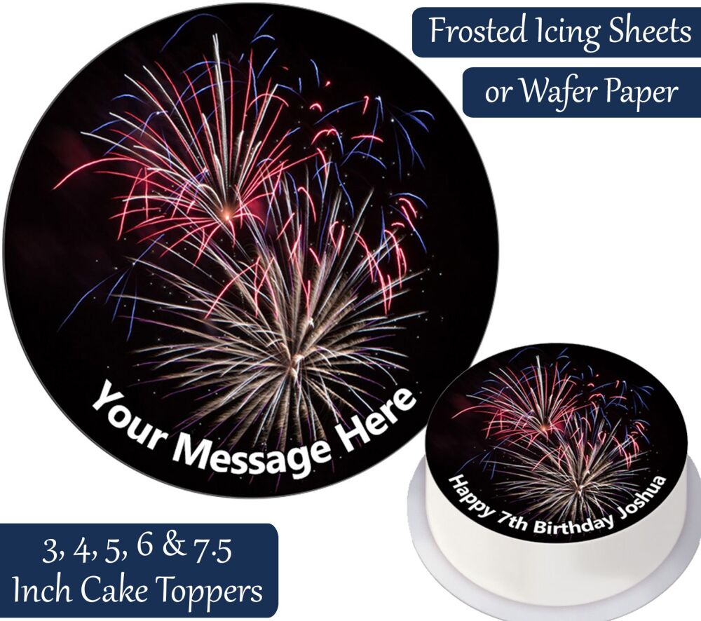 Fireworks Personalised Cake Topper