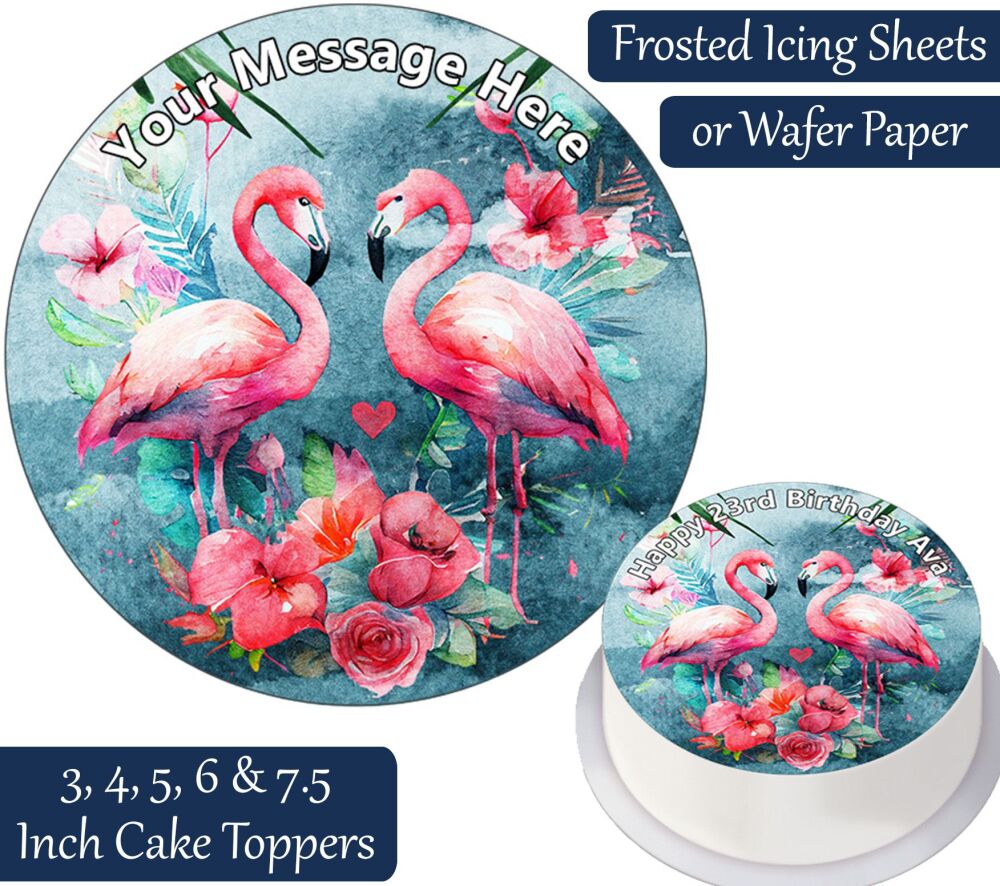 Flamingo Personalised Cake Topper