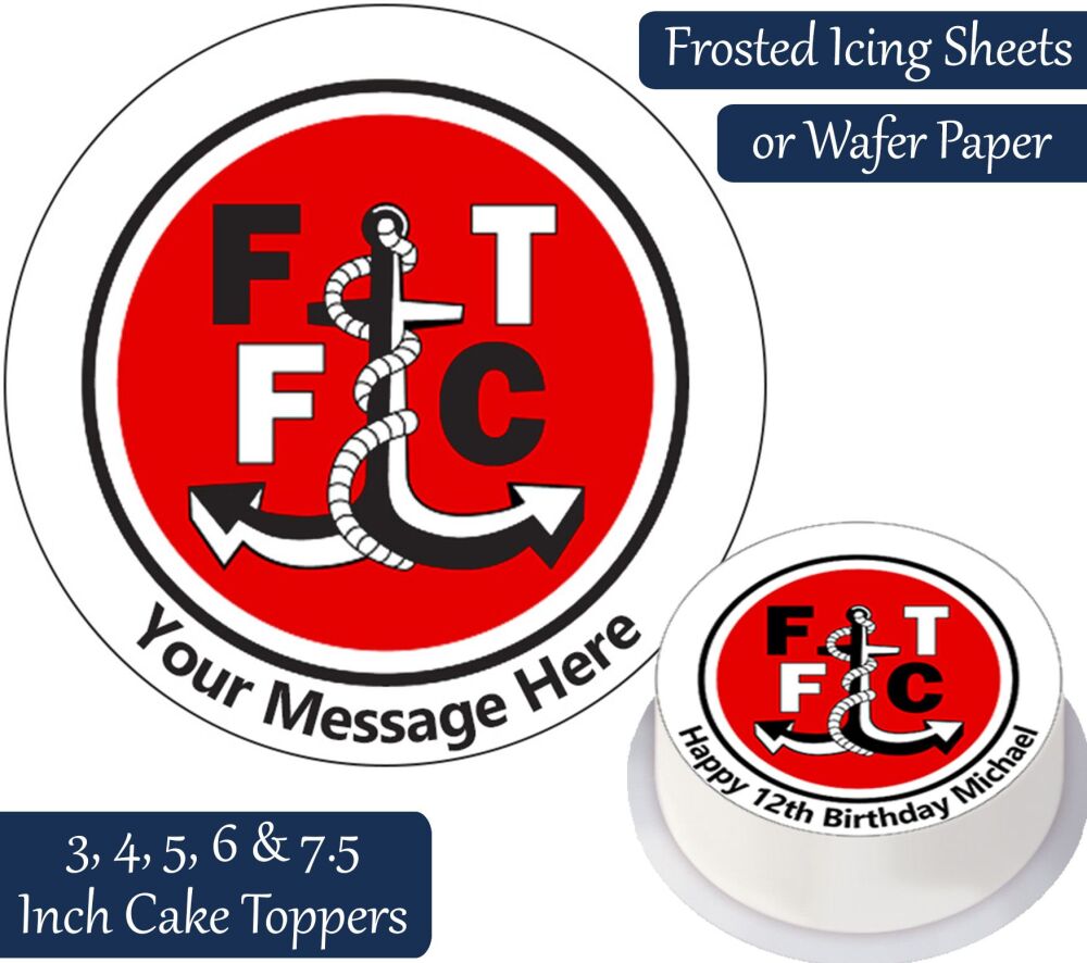 Fleetwood Town Football Personalised Cake Topper