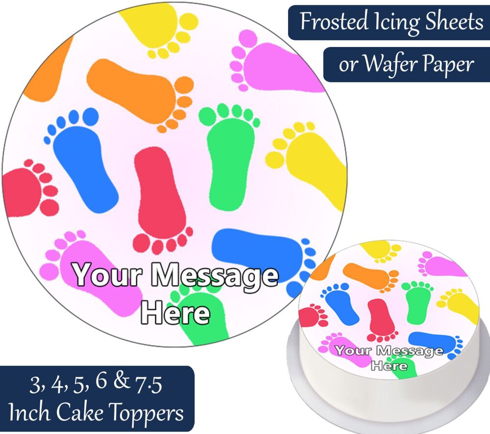 Footprints Personalised Cake Topper