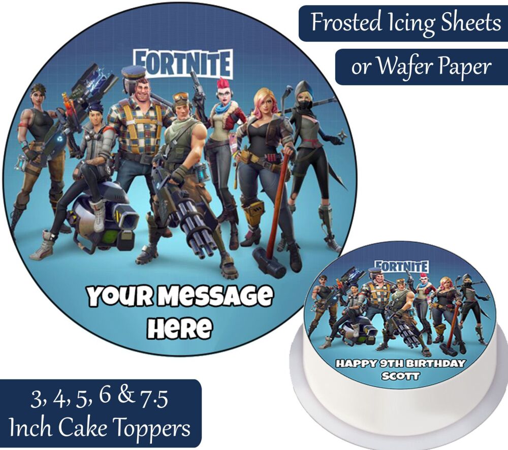 Fortnite Gang Personalised Cake Topper