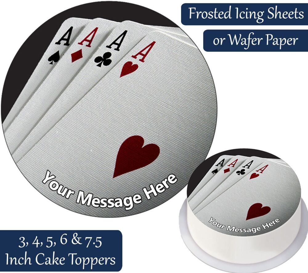 Four Aces Personalised Cake Topper
