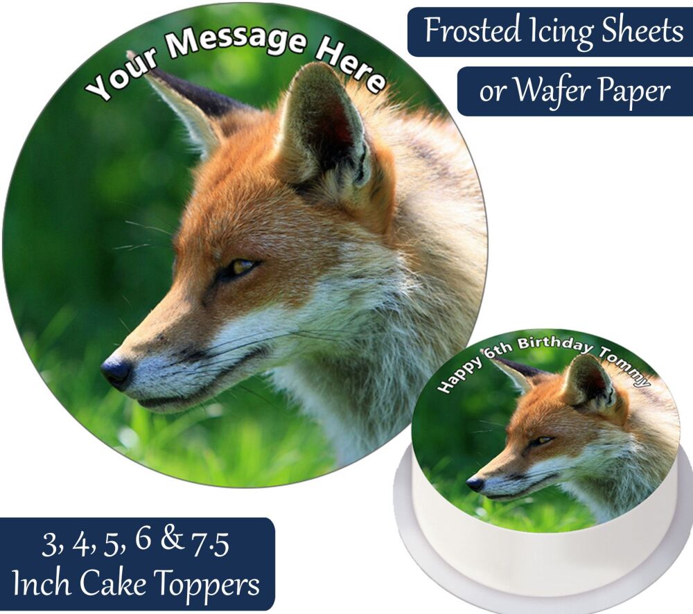 Fox Personalised Cake Topper