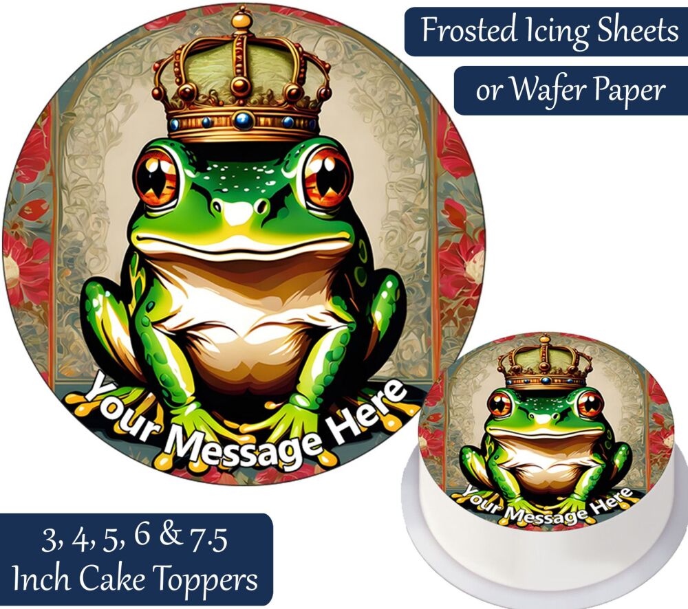 Frog Prince Personalised Cake Topper