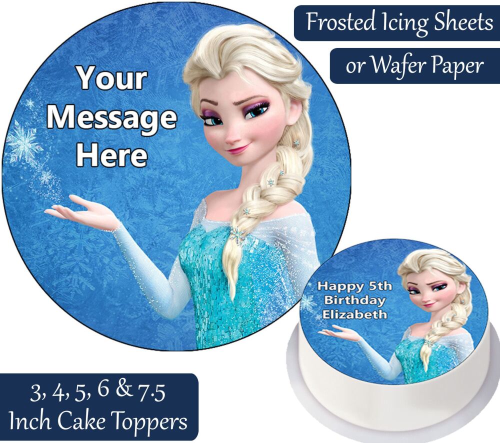 Frozen Elsa Personalised Cake Topper