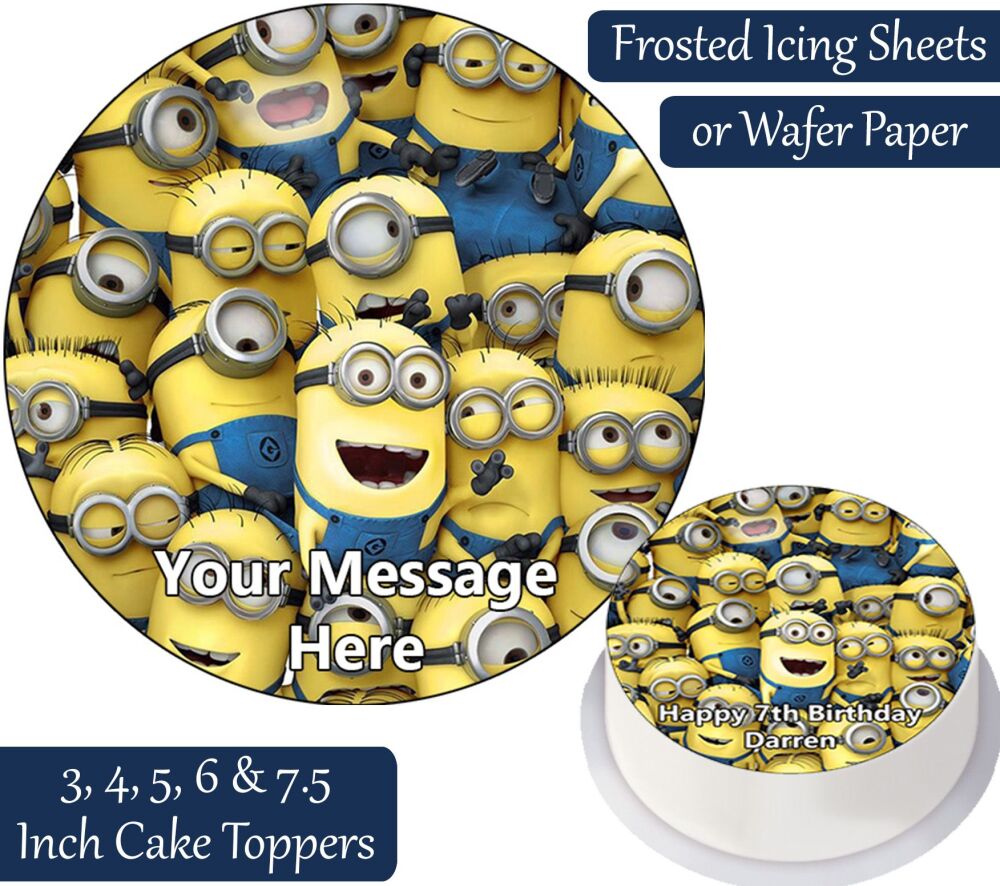Full Of Minions Personalised Cake Topper