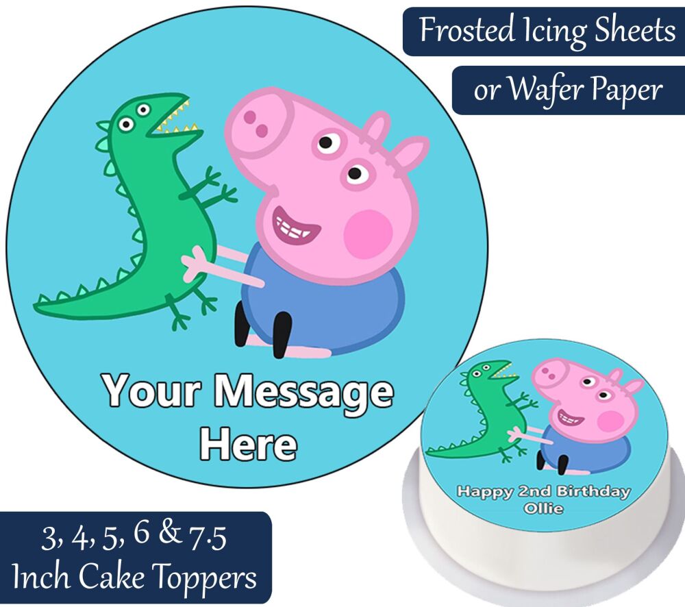 George Peppa Pig Personalised Cake Topper
