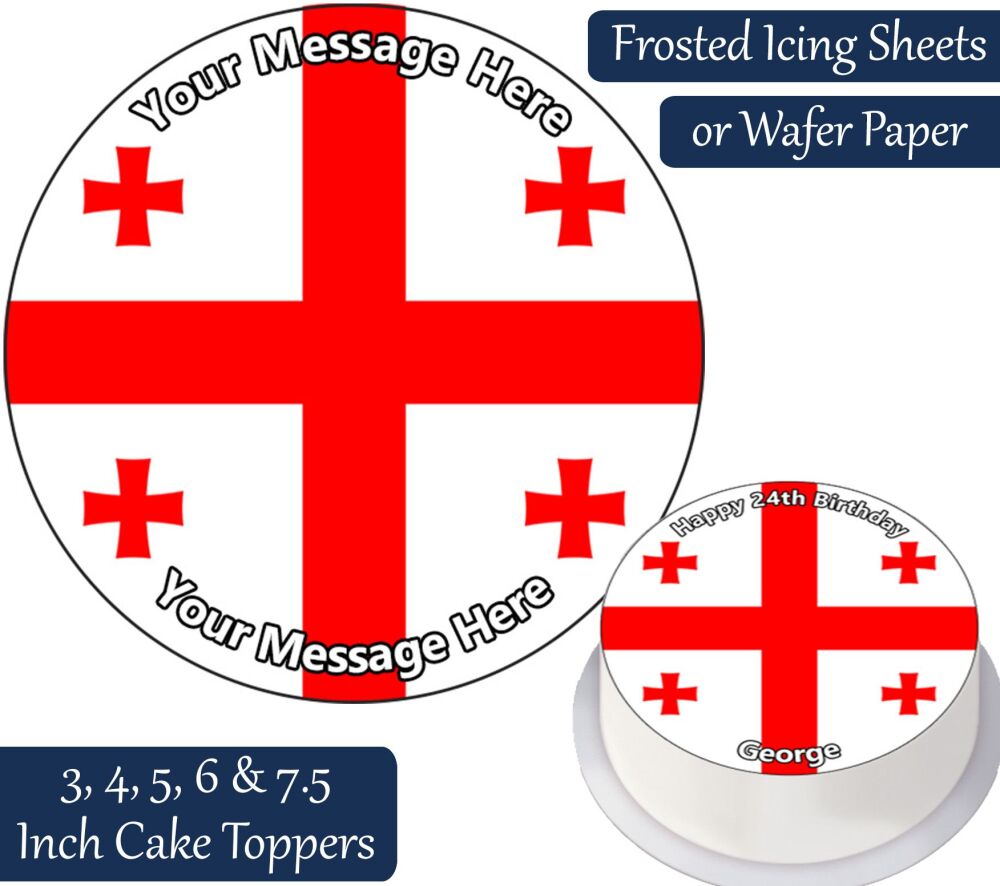 Georgia Flag Personalised Cake Topper