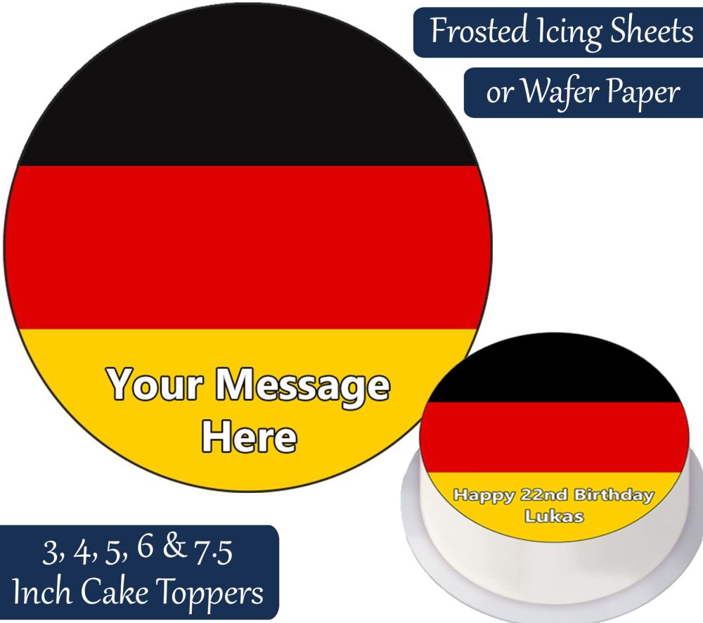 Germany Flag Personalised Cake Topper