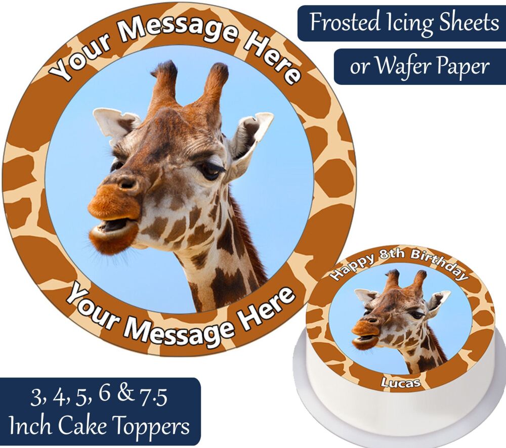 Giraffe Personalised Cake Topper