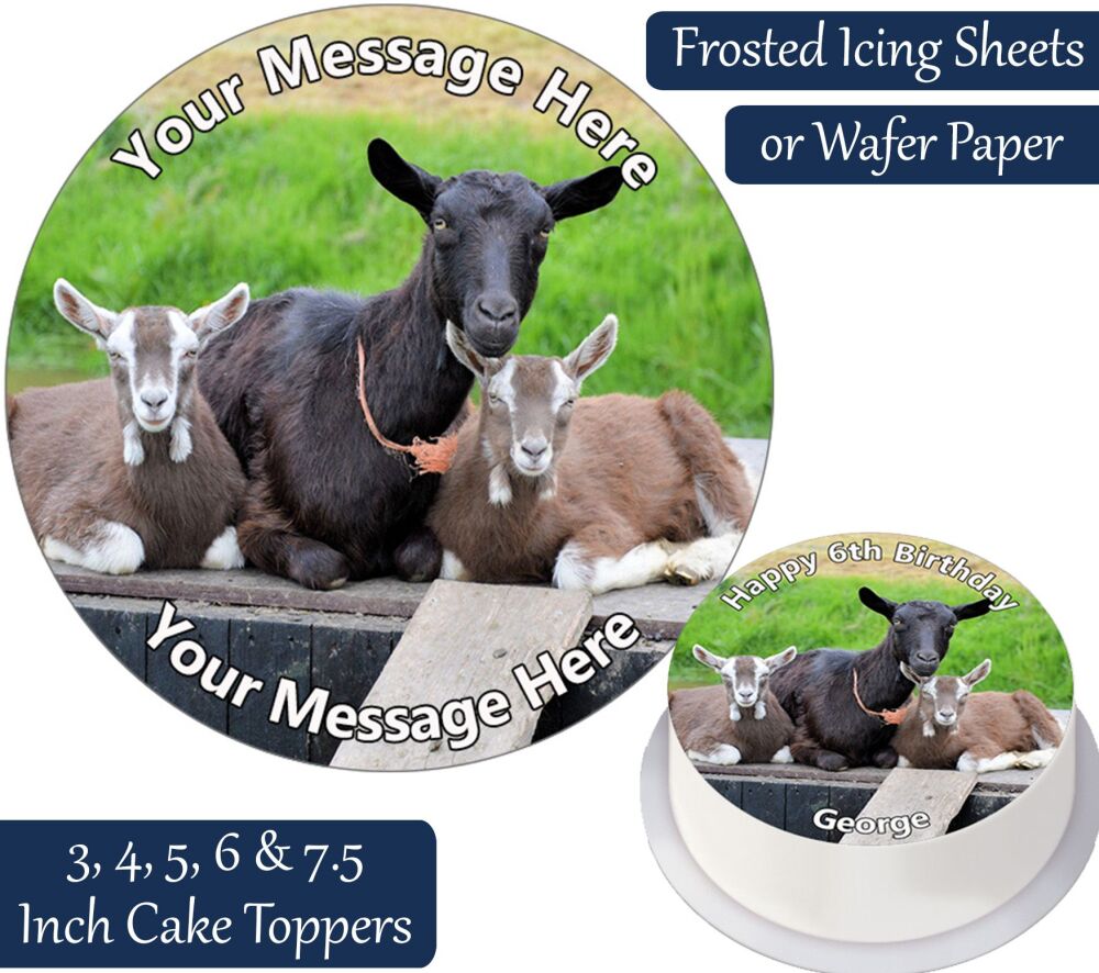 Goat Group Personalised Cake Topper