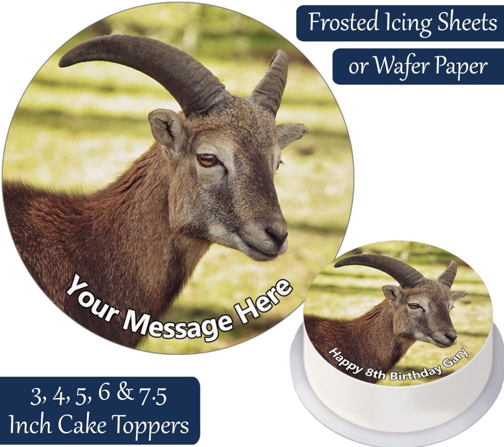 Goat Solo Personalised Cake Topper