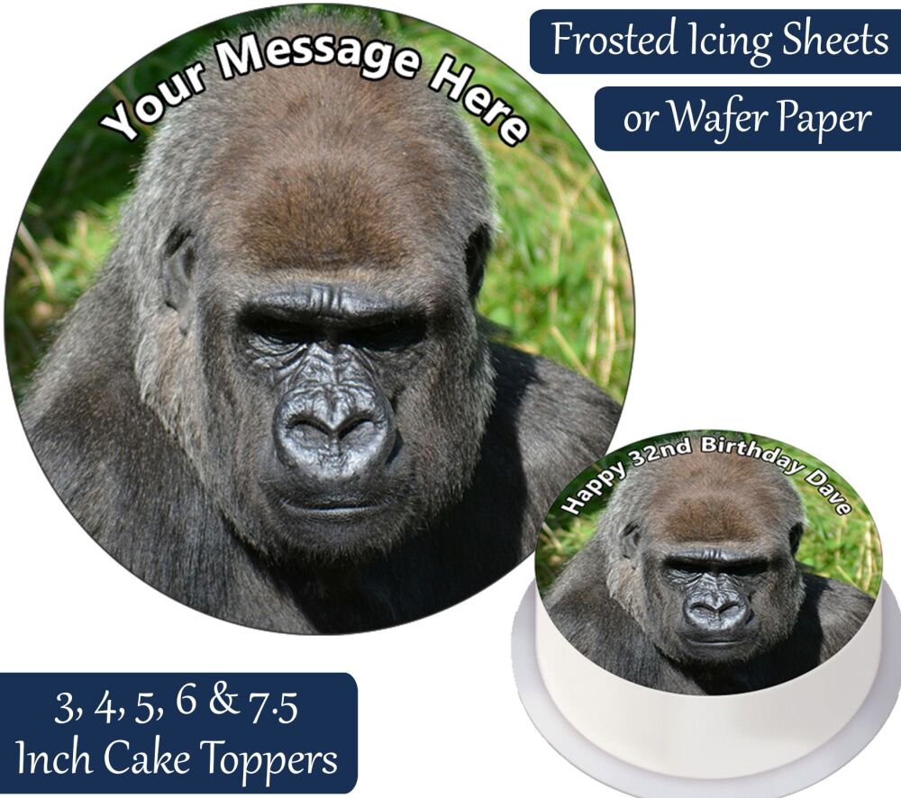Gorilla Personalised Cake Topper