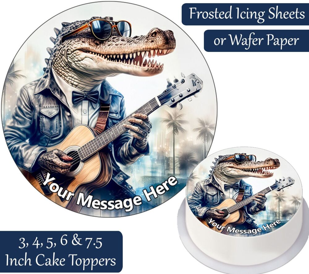 Guitar Croc Personalised Cake Topper