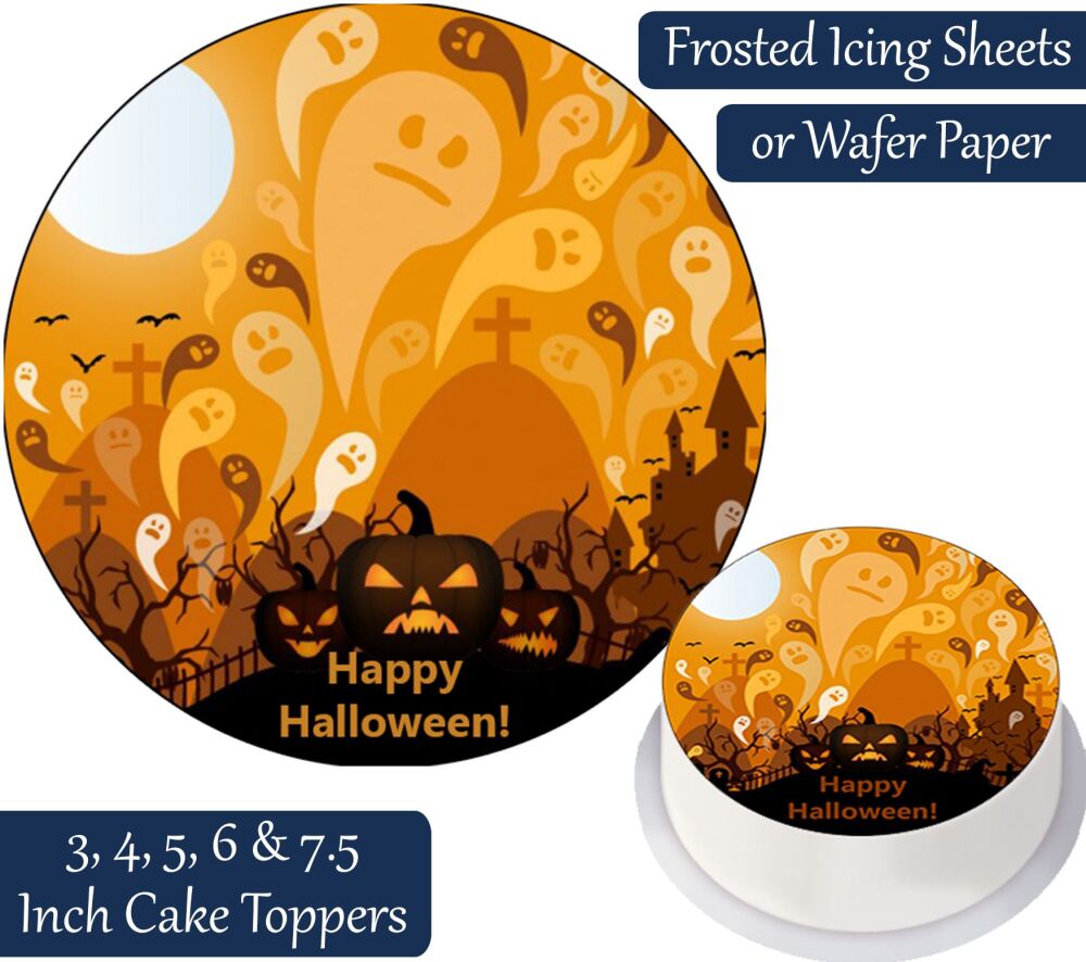 Halloween Ghost Personalised Cake Topper