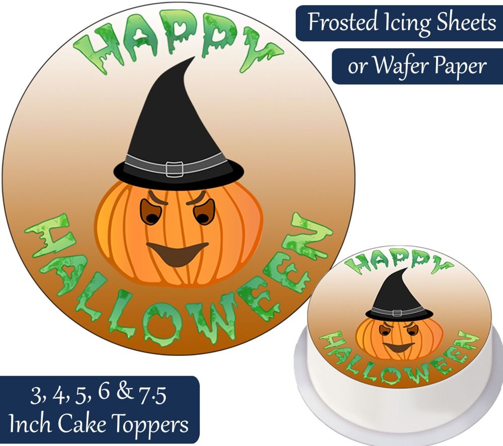 Halloween Pumpkin Personalised Cake Topper