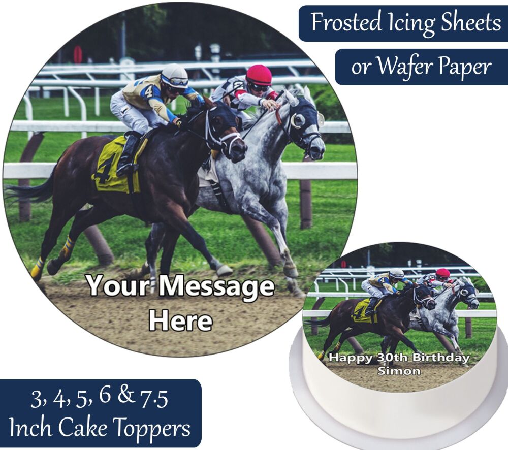Horse Racing Personalised Cake Topper
