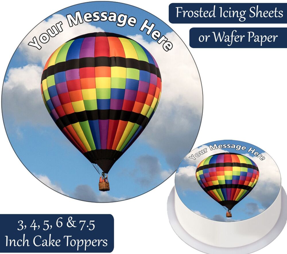 Hot Air Balloon Personalised Cake Topper