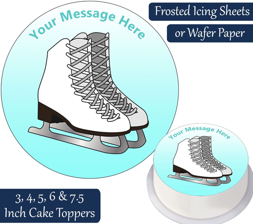 Ice Skating Boots Personalised Cake Topper